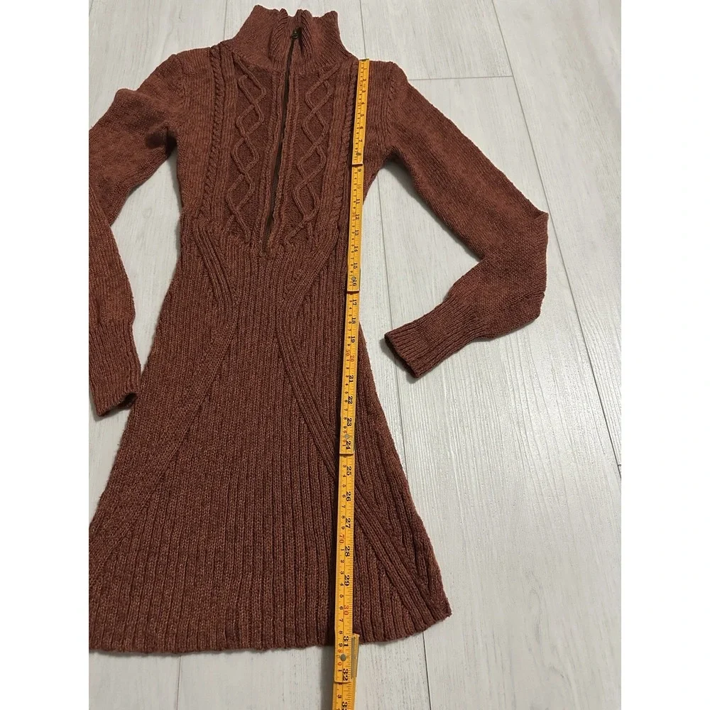 Free People Sweater Dress Sz XS Rust‎ Color Preppy Academia Schoolgirl